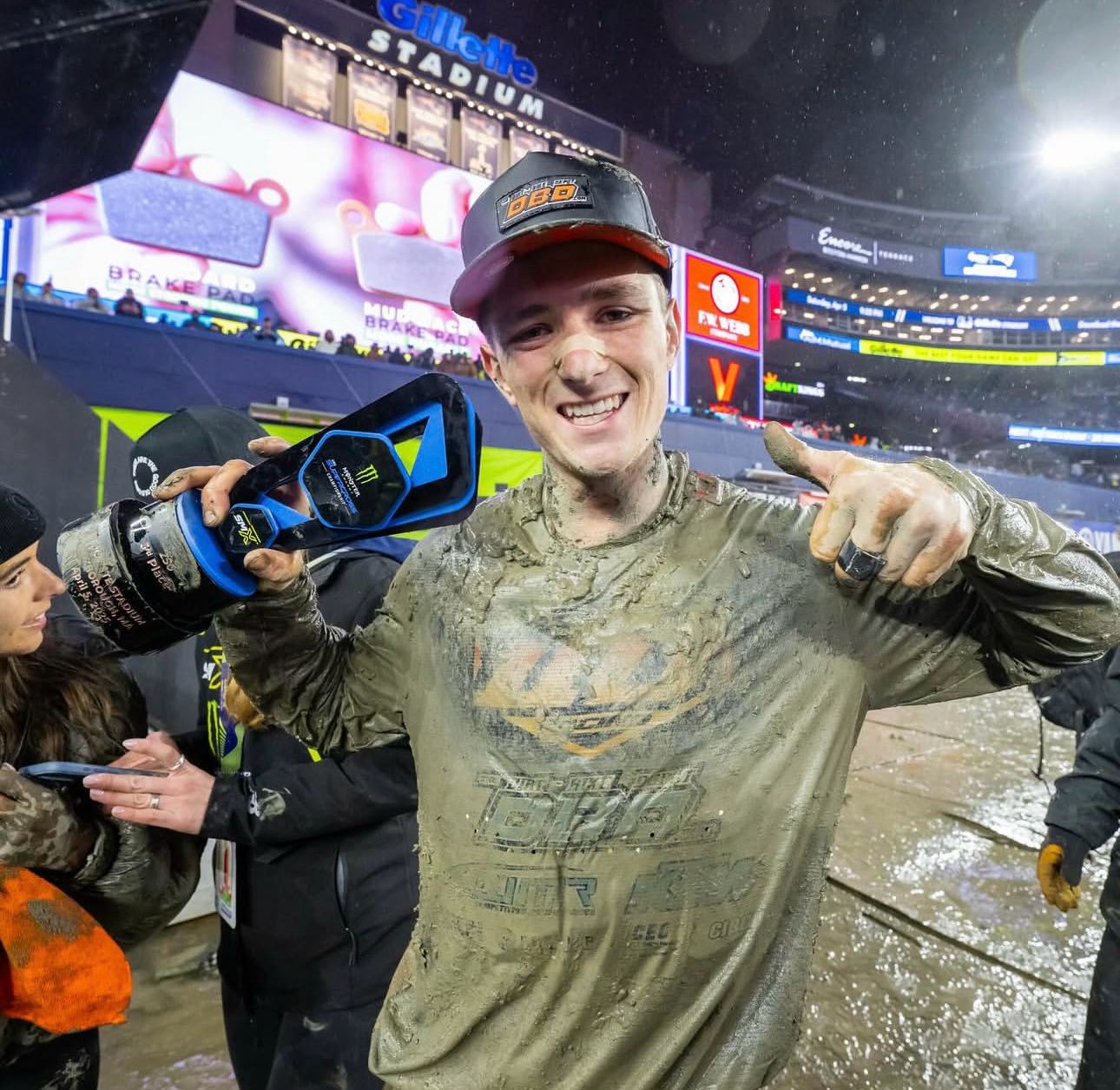 Gage Linville #75 Dominates the Mud with a P3 Finish at Gillette Stadium in Foxborough 🔥🚀