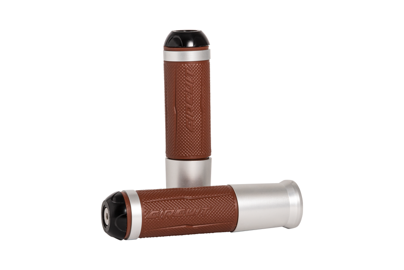 Silverstone Handgrips with Anodized Silver Color Ring